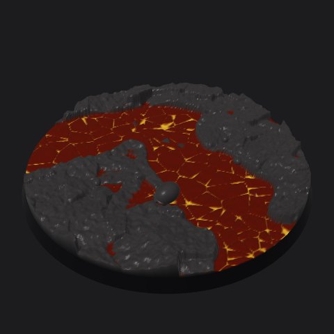 100 mm base, lava flow layout