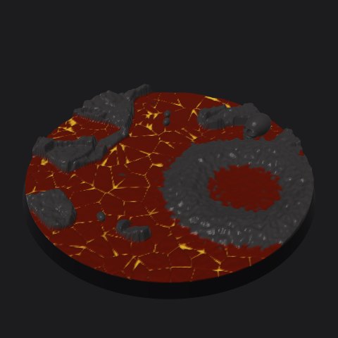 100 mm base, crater vent layout