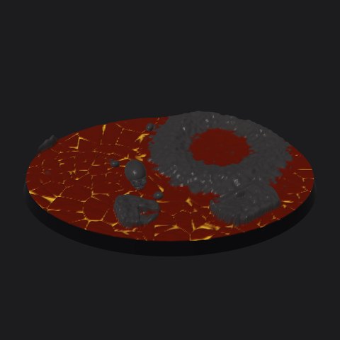 105 × 70 mm oval base, crater vent layout