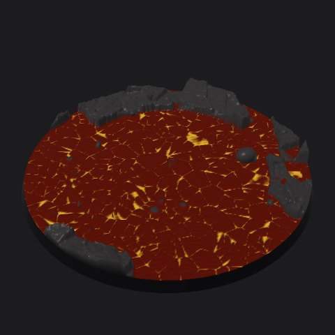 130 mm base, bubbling crust layout