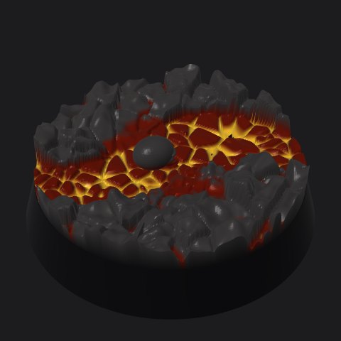 25 mm base, lava flow layout