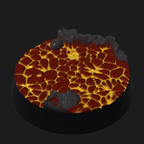 25 mm base, bubbling crust layout