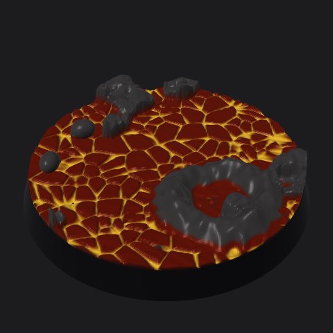 40 mm base, crater vent layout