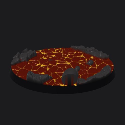 60 × 35 mm oval base, bubbling crust layout