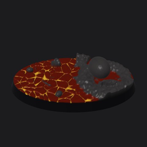 60 × 35 mm oval base, crater vent layout