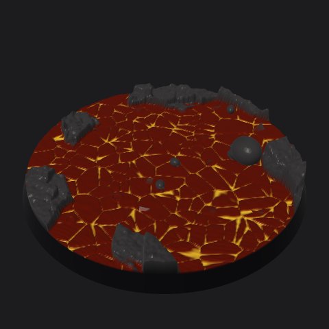 80 mm base, bubbling crust layout