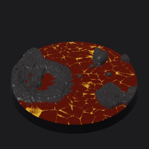 80 mm base, crater vent layout