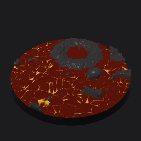 90 mm base, crater vent layout