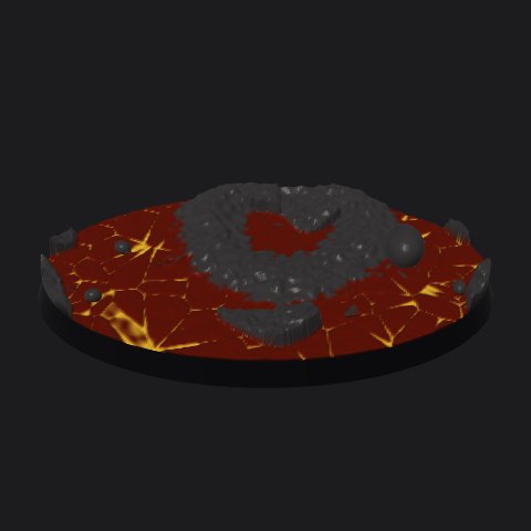 90 × 52 mm oval base, crater vent layout