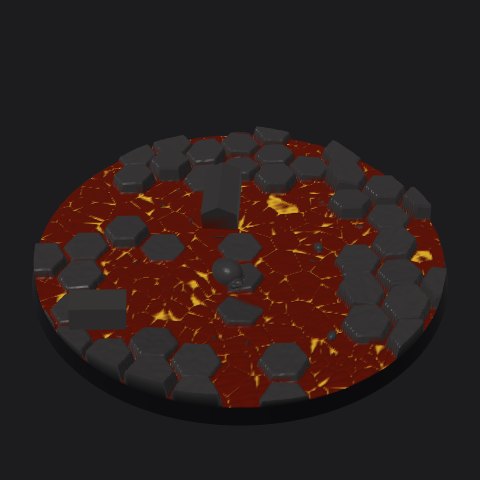 130 mm lava base, lava river layout