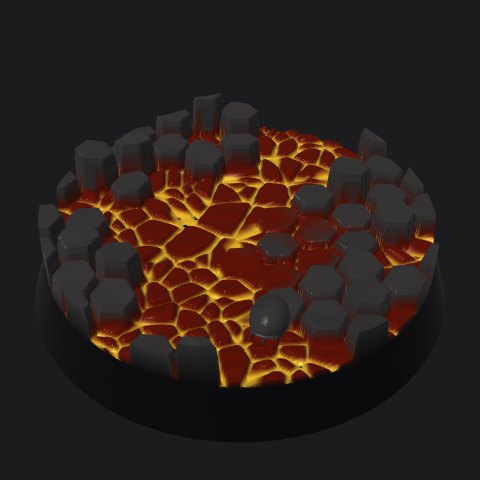 32 mm lava base, lava river layout