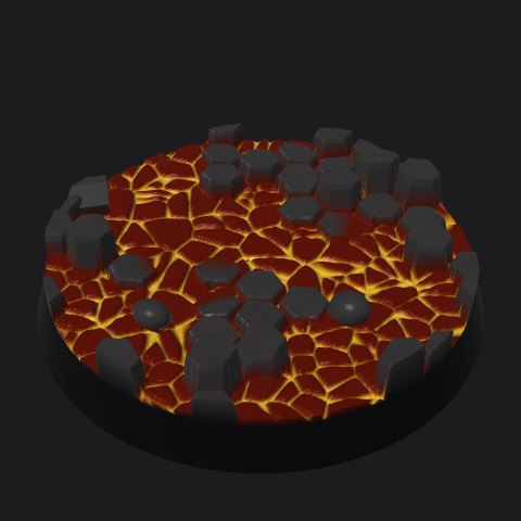 40 mm lava base, lava river layout