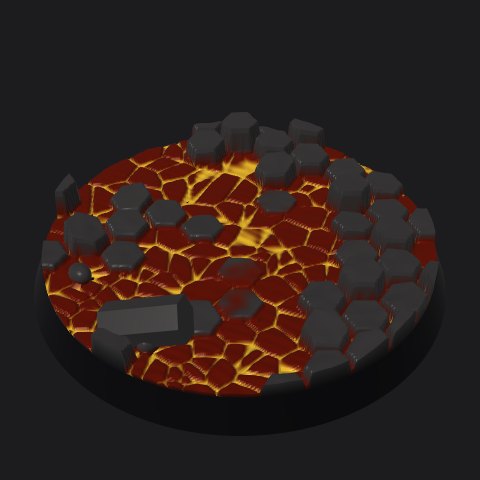 50 mm lava base, lava river layout