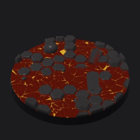 90 mm lava base, lava river layout